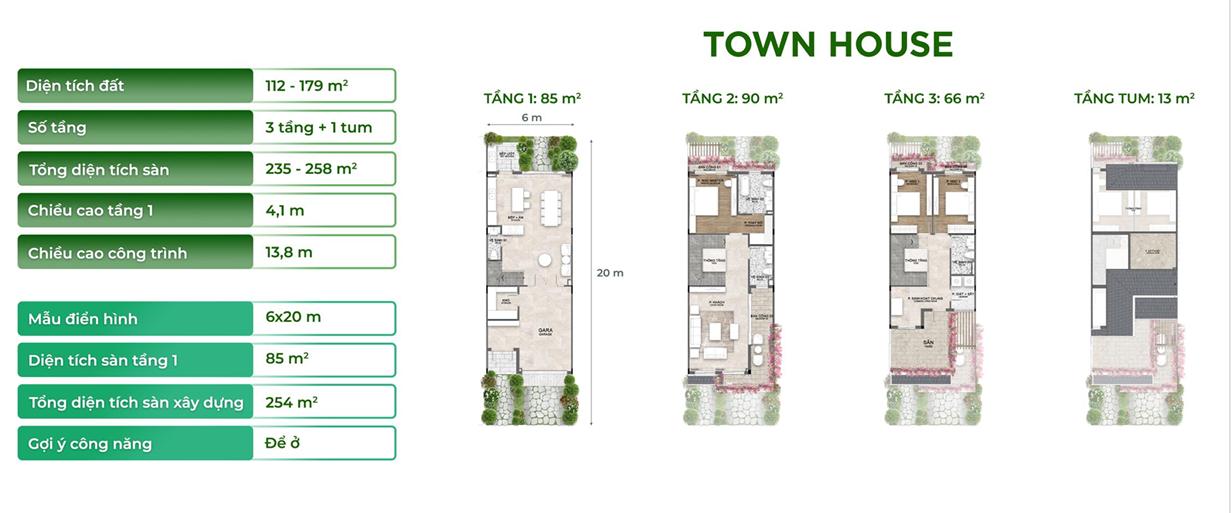 town house ecopark long layout